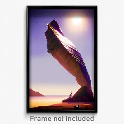 Pixel Art Poster - Gargantuan Peninsula (8 Bit Psychedelic Video Game Print)