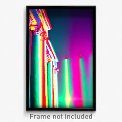 Pixel Art Poster - Stimulating Colonnade (8 Bit Psychedelic Video Game Print)