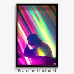 Pixel Art Poster - Flamboyant Vinyl (8 Bit Psychedelic Trippy Video Game Print)