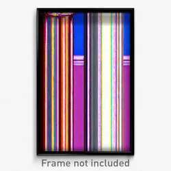 Pixel Art Poster - Striped Column (8 Bit Psychedelic Trippy Video Game Print)