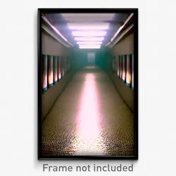 Pixel Art Poster - Bumpy Corridor (8 Bit Psychedelic Trippy Video Game Print)