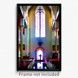 Pixel Art Poster - Adorable Chapel (8 Bit Psychedelic Trippy Video Game Print)