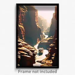Pixel Art Poster - Crowded Canyon (8 Bit Psychedelic Trippy Video Game Print)