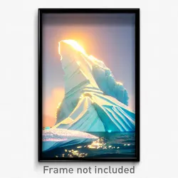Pixel Art Poster - Whimsical Iceberg (8 Bit Psychedelic Trippy Video Game Print)