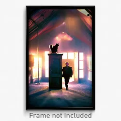 Pixel Art Poster - Unknown Cathouse (8 Bit Psychedelic Trippy Video Game Print)