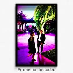 Pixel Art Poster - Flashy Yard (8 Bit Psychedelic Trippy Weird Video Game Print)