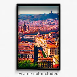 Pixel Art Poster - Voluminous Spanish City (8 Bit Psychedelic Video Game Print)