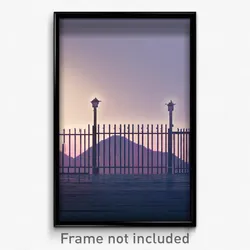 Pixel Art Poster - Simple Pallisade (8 Bit Psychedelic Trippy Video Game Print)