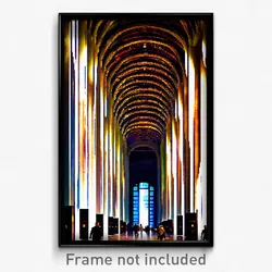 Pixel Art Poster - Nice Barcelona (8 Bit Psychedelic Trippy Video Game Print)