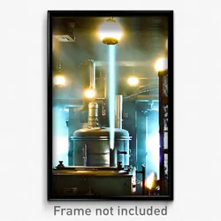 Pixel Art Poster - Enchanting Boiler Room (8 Bit Psychedelic Video Game Print)