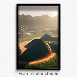 Pixel Art Poster - Pristine Earthworks (8 Bit Psychedelic Video Game Print)