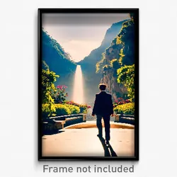 Pixel Art Poster - Prestigious Vista (8 Bit Psychedelic Trippy Video Game Print)