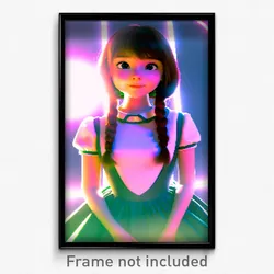 Pixel Art Poster - Cute Mind (8 Bit Psychedelic Trippy Weird Video Game Print)