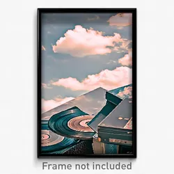 Pixel Art Poster - Cloudy Vinyl (8 Bit Psychedelic Trippy Video Game Print)