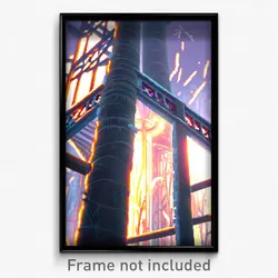 Pixel Art Poster - Frosty Chantry (8 Bit Psychedelic Trippy Video Game Print)