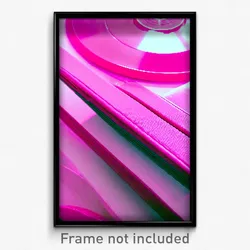 Pixel Art Poster - Pink Vinyl (8 Bit Psychedelic Trippy Weird Video Game Print)
