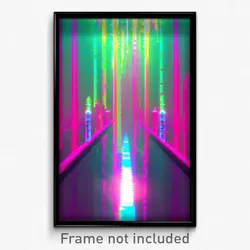 Pixel Art Poster - Glitch Art Rill (8 Bit Psychedelic Trippy Video Game Print)