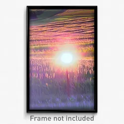Pixel Art Poster - Wiry Fields (8 Bit Psychedelic Trippy Weird Video Game Print)