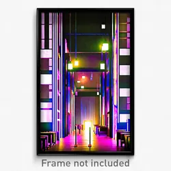 Pixel Art Poster - Unusual Commons (8 Bit Psychedelic Trippy Video Game Print)