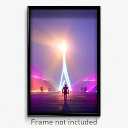 Pixel Art Poster - Agile Claim (8 Bit Psychedelic Trippy Weird Video Game Print)