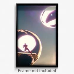 Pixel Art Poster - Spherical Backdrifting (8 Bit Psychedelic Video Game Print)