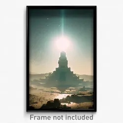 Pixel Art Poster - Ancient Expanse (8 Bit Psychedelic Trippy Video Game Print)