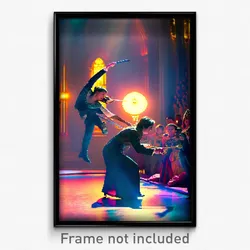 Pixel Art Poster - Showy Tableau (8 Bit Psychedelic Trippy Video Game Print)