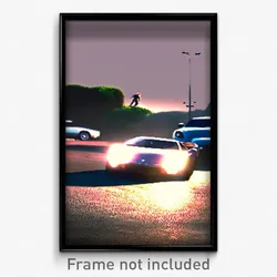 Pixel Art Poster - Major Car (8 Bit Psychedelic Trippy Weird Video Game Print)