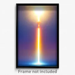 Pixel Art Poster - Admired Beacon (8 Bit Psychedelic Trippy Video Game Print)