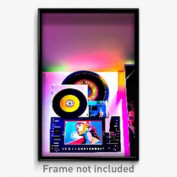 Pixel Art Poster - Animated Vinyl Record (8 Bit Psychedelic Video Game Print)