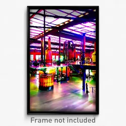 Pixel Art Poster - Vibrant Brewery (8 Bit Psychedelic Trippy Video Game Print)
