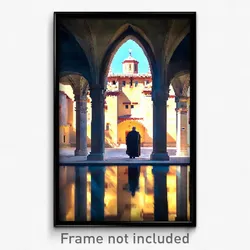 Pixel Art Poster - Standard Monastery (8 Bit Psychedelic Video Game Print)
