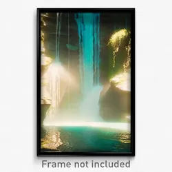 Pixel Art Poster - Clear Cascade (8 Bit Psychedelic Trippy Video Game Print)