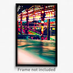 Pixel Art Poster - Familiar Fairground (8 Bit Psychedelic Video Game Print)