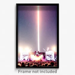 Pixel Art Poster - White Music Festival (8 Bit Psychedelic Video Game Print)