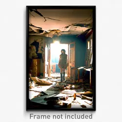 Pixel Art Poster - Tattered Room (8 Bit Psychedelic Trippy Video Game Print)