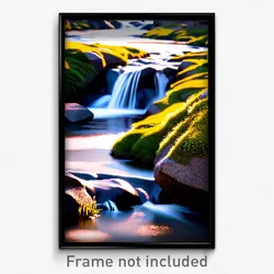 Pixel Art Poster - Beautiful Brook (8 Bit Psychedelic Trippy Video Game Print)