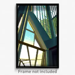 Pixel Art Poster - Glass Lookout (8 Bit Psychedelic Trippy Video Game Print)