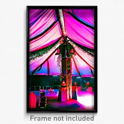 Pixel Art Poster - Flamboyant Tent (8 Bit Psychedelic Trippy Video Game Print)