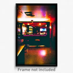 Pixel Art Poster - Hidden Bar (8 Bit Psychedelic Trippy Weird Video Game Print)