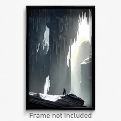 Pixel Art Poster - Silver Chasm (8 Bit Psychedelic Trippy Video Game Print)