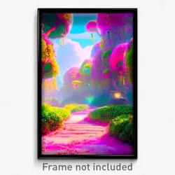Pixel Art Poster - Whimsical Scrub (8 Bit Psychedelic Trippy Video Game Print)