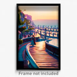Pixel Art Poster - Worldly Promenade (8 Bit Psychedelic Trippy Video Game Print)