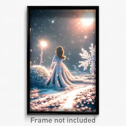 Pixel Art Poster - Frosty Space (8 Bit Psychedelic Trippy Video Game Print)