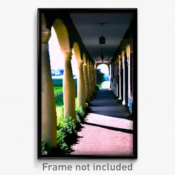 Pixel Art Poster - Rural Colonnade (8 Bit Psychedelic Trippy Video Game Print)