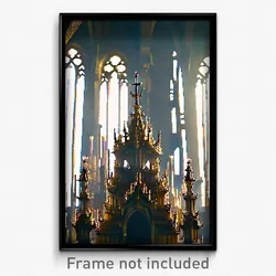 Pixel Art Poster - Elaborate Duchy (8 Bit Psychedelic Trippy Video Game Print)