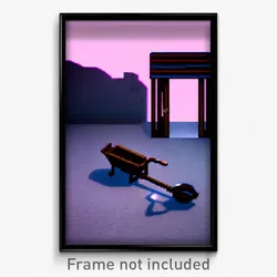 Pixel Art Poster - Little Barrow (8 Bit Psychedelic Trippy Video Game Print)