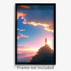 Pixel Art Poster - Heavenly View (8 Bit Psychedelic Trippy Video Game Print)