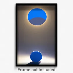 Pixel Art Poster - Blue Circle (8 Bit Psychedelic Trippy Weird Video Game Print)
