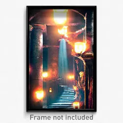 Pixel Art Poster - Unique Catacombs (8 Bit Psychedelic Trippy Video Game Print)